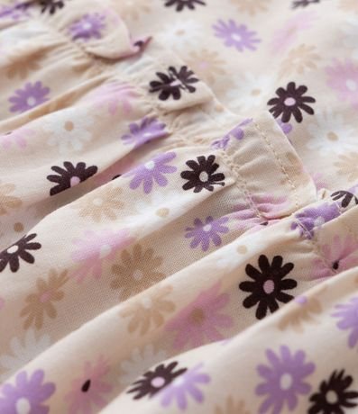 Vestido Infantil con Estampa Floral - Talle 5 a 14 años 2