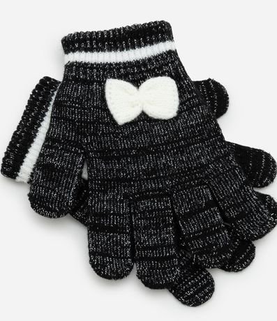 Guante Infantil con Lazo Aplicado  -Talle P al G 4