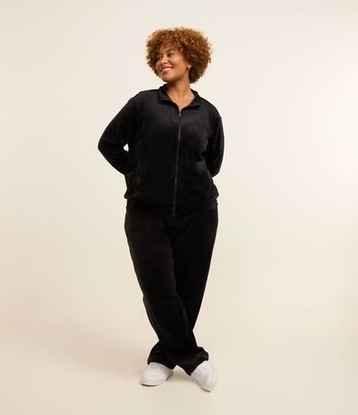 Campera Deportiva en Plush con Cuello Alto Curve & Plus Size 2