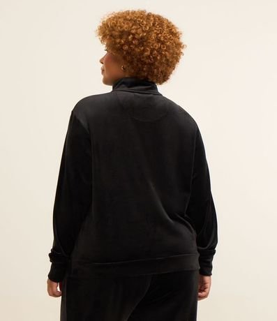 Campera Deportiva en Plush con Cuello Alto Curve & Plus Size 3