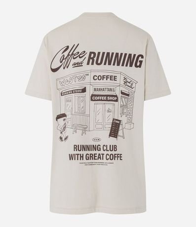 Remera Alargada en Algodón con Estampa Coffee Running 5
