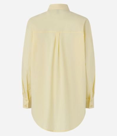Camisa Alargada en Tricolina con Rayas y Bolsillo en el Pecho 6