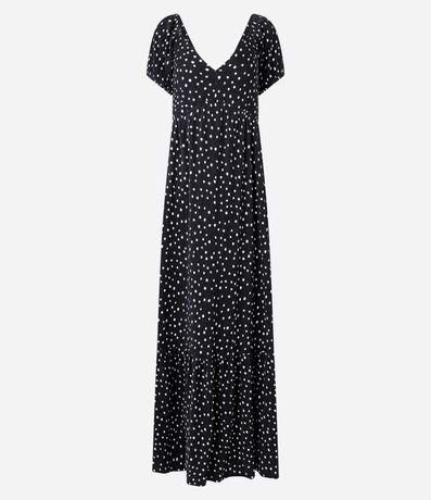 Vestido New Midi Texturizado con Estampa de Lunares 5