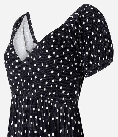 Vestido New Midi Texturizado con Estampa de Lunares 6