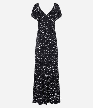 Vestido New Midi Texturizado con Estampa de Lunares 7