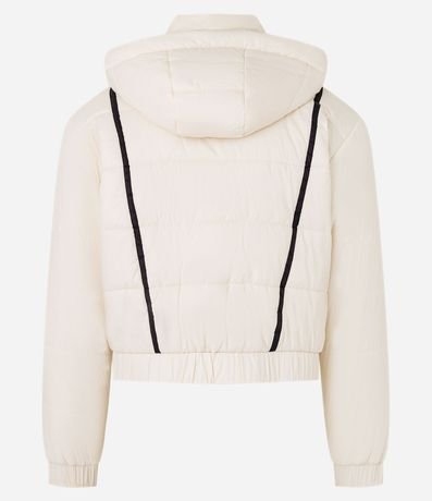 Campera Puffer Deportiva en Poliamida con Bies Contrastante 2