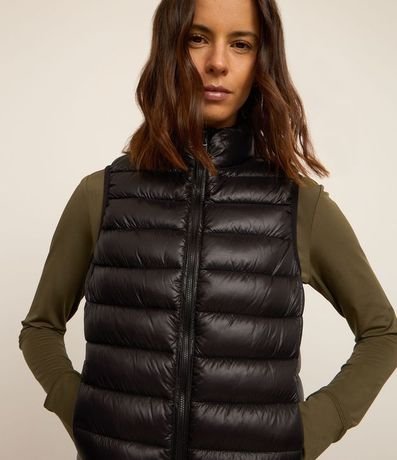 Chaleco Deportivo Puffer Ultraligero en Poliamida con Bolsita