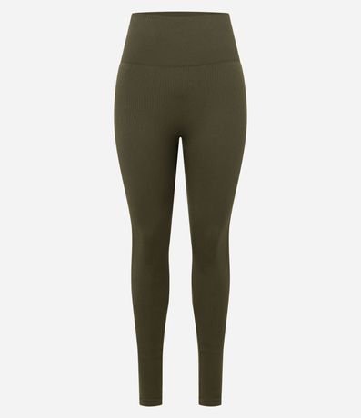 Pantalón Legging Deportiva Acanalada en Rib Seamless