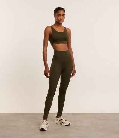Pantalón Legging Deportiva Acanalada en Rib Seamless
