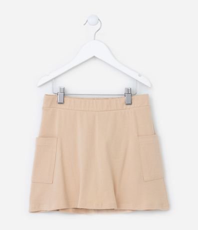 Short Pollera Infantil en Cotton con Bolsillos Cargo - Talle 5 a 14 años