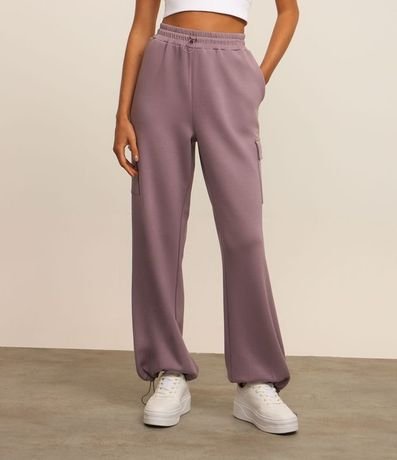 Pantalón Deportiva en Microfibra Pesada con Bolsillo Cargo y Ajuste en la Bajo 2