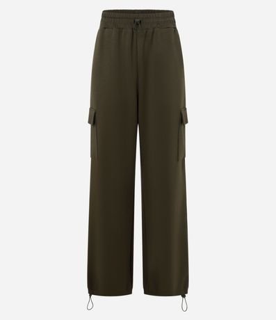 Pantalón Deportiva en Microfibra Pesada con Bolsillo Cargo y Ajuste en la Bajo 6