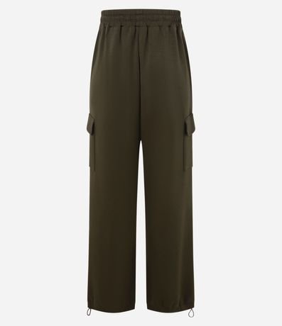 Pantalón Deportiva en Microfibra Pesada con Bolsillo Cargo y Ajuste en la Bajo 7