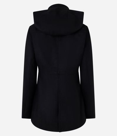 Campera Alargada en Polivelour con Capucha y Bolsillos 3