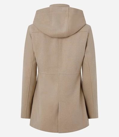 Campera Alargada en Polivelour con Capucha y Bolsillos 9