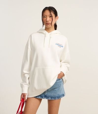 Algodón Overtop con Forro Fleece y Bordado Toallado