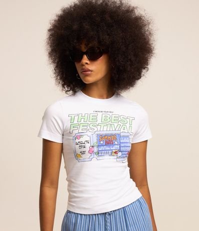 Blusa New T-shirt en Algodón con Estampa The Best Festival 1