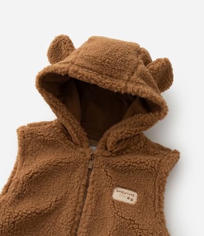 Chaleco Infantil en Sherpa con Capucha y Orejitas - Talle 1 a 5 años 4