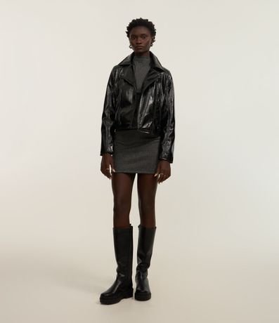 Campera Biker en PU Bernizada 2