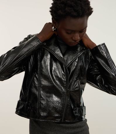 Campera Biker en PU Bernizada 5