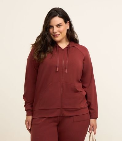 Campera Deportiva con Capucha y Manga Maglán Curve & Plus Size 2