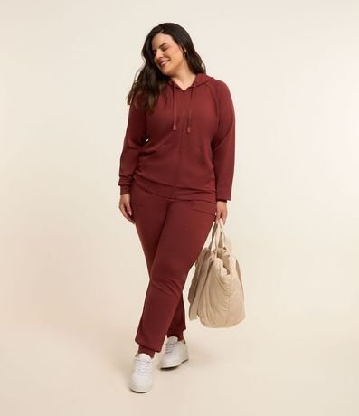 Campera Deportiva con Capucha y Manga Maglán Curve & Plus Size 3