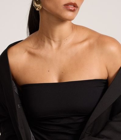 Blusa Sin Breteles Seamless con Canesú Doblada 3