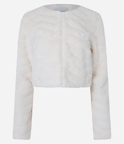 Saco Corto en Pelo Artificial y Ganchos para Cierre 4