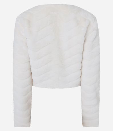 Saco Corto en Pelo Artificial y Ganchos para Cierre 6