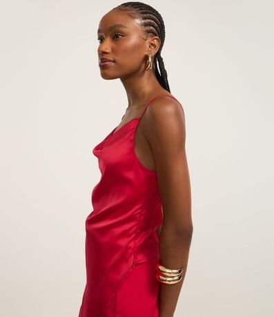 Blusa de Bretel Satinado con Escote Degagê 4