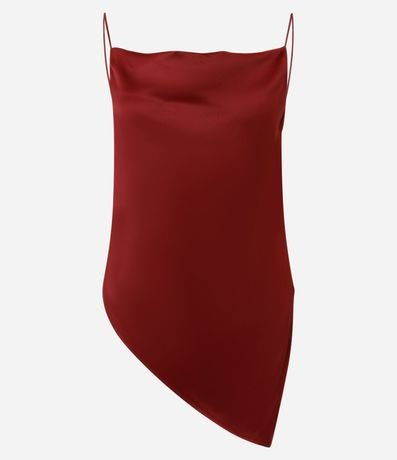 Blusa de Bretel Satinado con Escote Degagê 5