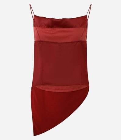 Blusa de Bretel Satinado con Escote Degagê 6