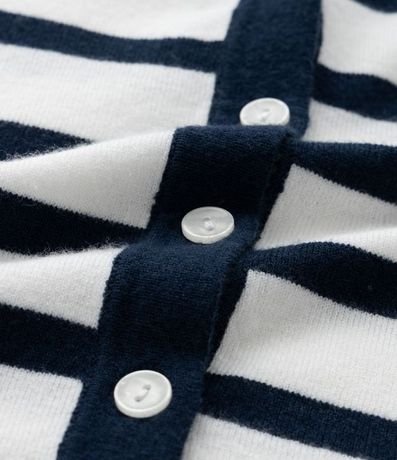 Cardigan en Punto Leve Listrado Curve & Plus Size