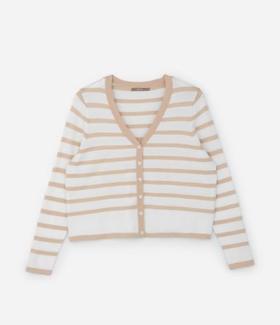 Cardigan de Punto Liviano Rayado Curve & Plus Size 4