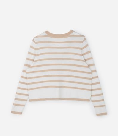 Cardigan de Punto Liviano Rayado Curve & Plus Size 5