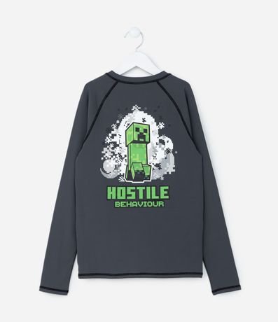 Remera Infantil con Protección UV y Estampa Minecraft - Talle 5 a 14 años 2