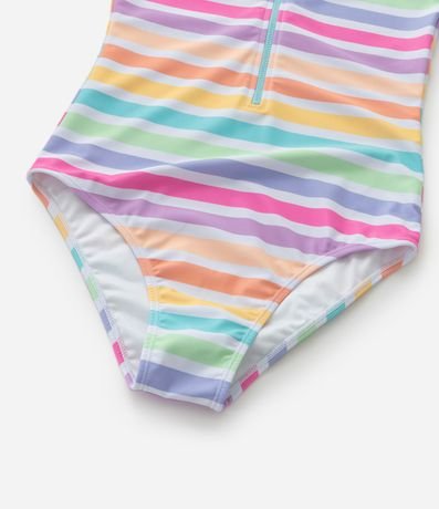 Malla Infantil con Protección UV y Estampa Rayada - Talle 5 a 14 años 4