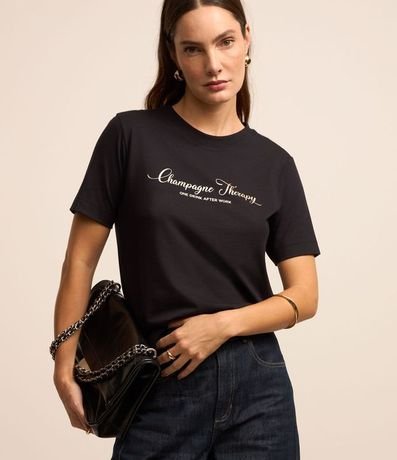 Blusa en Algodón con Estampa Champagne Therapry 1