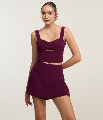 Short Pollera Corto en Sastrería con Traspase Redondeado 2