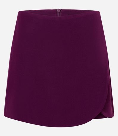 Short Pollera Corto en Sastrería con Traspase Redondeado 7