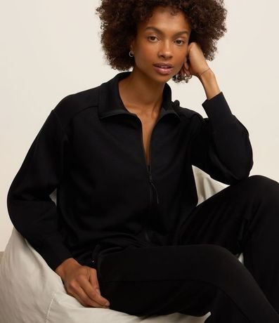Campera Deportiva en Microfibra Pesada con Cuello 2