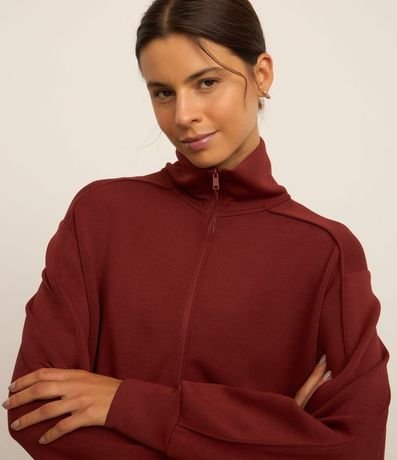 Campera Deportiva en Microfibra Pesada con Cuello