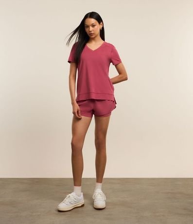 Remera Deportiva en Microfibra Escote V 2