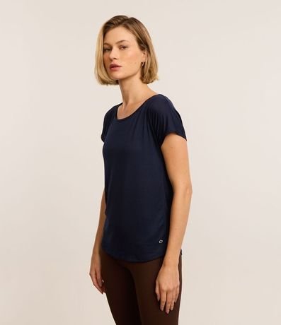 Remera en Microfibra con Escote Redondo