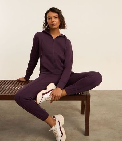 Campera Deportiva en Mix de Tejidos con Capucha y Bolsillos 1