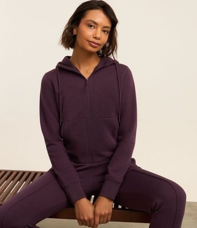 Campera Deportiva en Mix de Tejidos con Capucha y Bolsillos 2