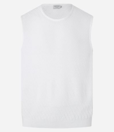 Musculosa Regular con Textura Diagonal 5