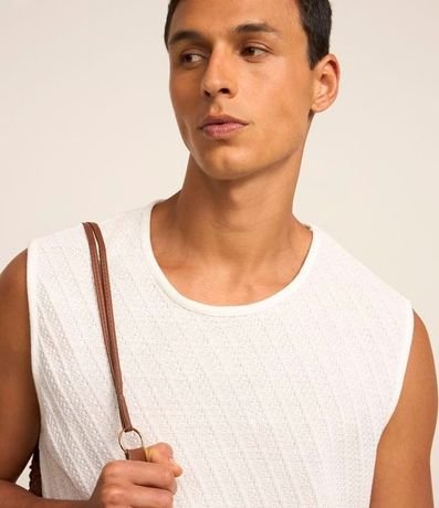 Musculosa Regular con Textura Diagonal 3