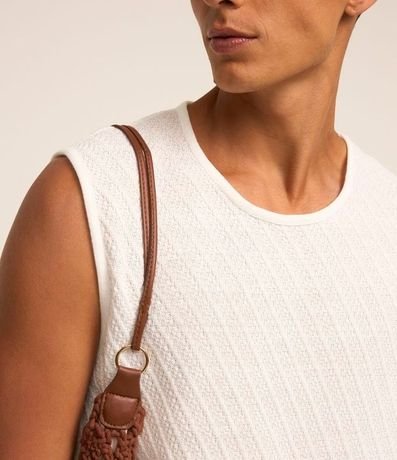 Musculosa Regular con Textura Diagonal 4