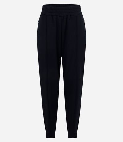 Pantalón Jogger en Microfibra Pesada con Frisos